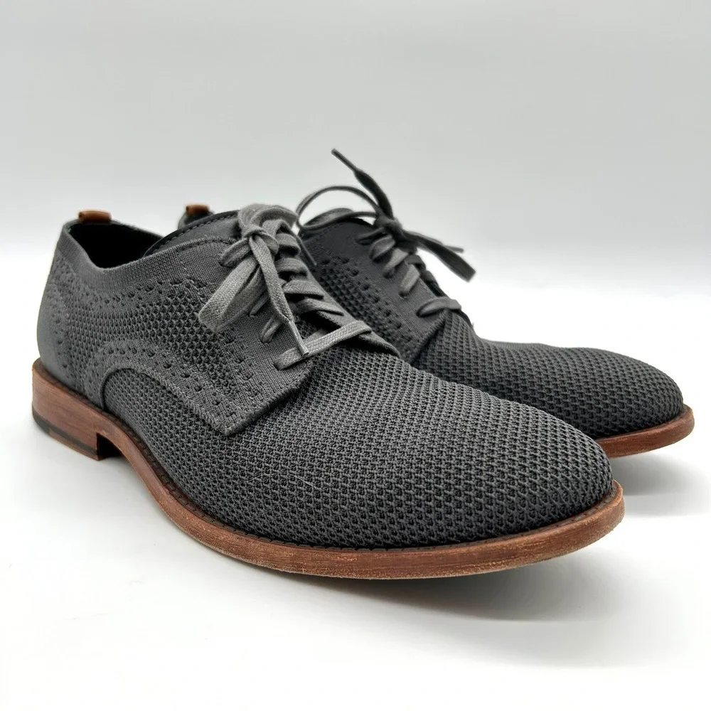 Cole Haan Grand 360 Mens 9M Gray Knit Oxford Dress Shoes Comfort Lightweight‎
